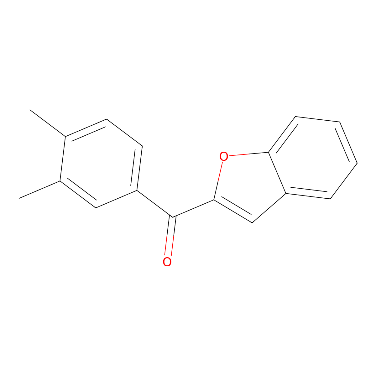 1-Benzofuran-2-yl(3,4-dimethylphenyl)methanone molecular structure, CAS 14248-86-3
