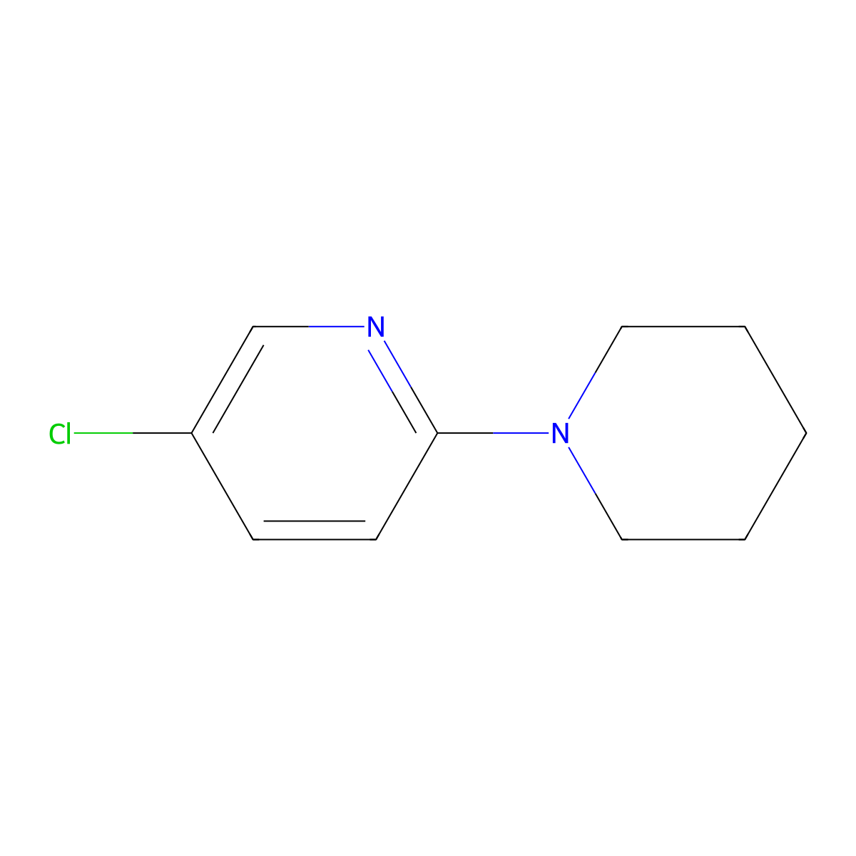 5-Chloro-2-(piperidin-1-yl)pyridine molecular structure, CAS 1424857-24-8