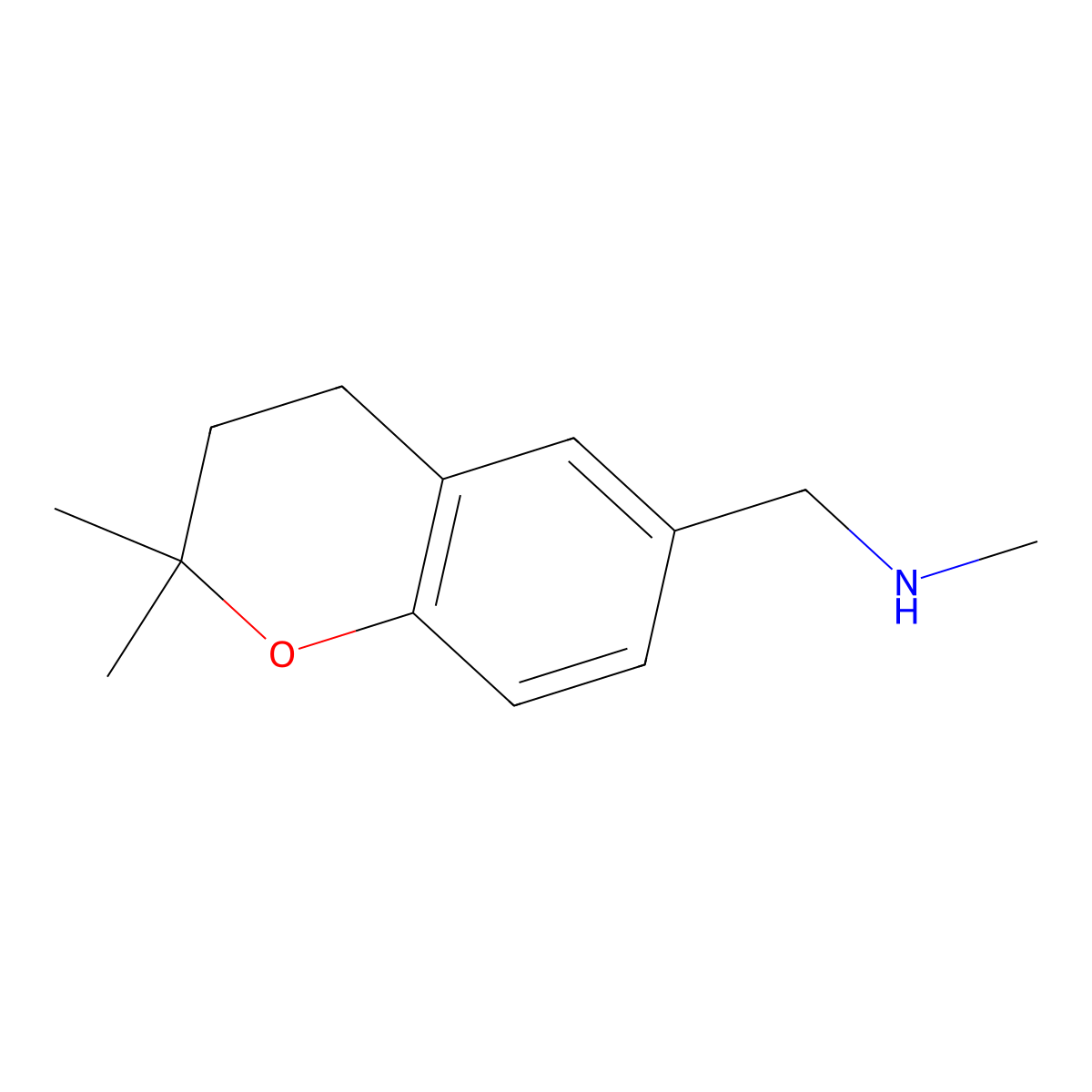 N-[(2,2-Dimethyl-3,4-dihydro-2H-chromen-6-yl)methyl]-N-methylamine molecular structure, CAS 1424857-25-9