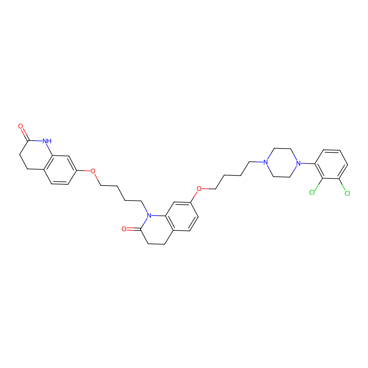 1-[4-[(1,2,3,4-Tetrahydro-2-oxo-7-quinolinyl)oxy]butyl] Aripiprazole molecular structure, CAS 1424857-63-5