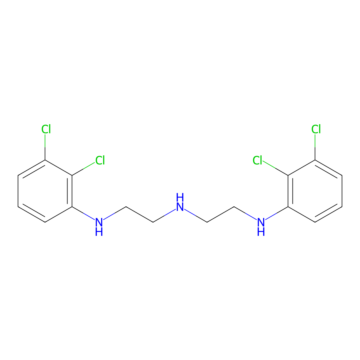 Di-[2-(2,3-dichlorophenyl)aminoethyl]amine molecular structure, CAS 1424857-89-5