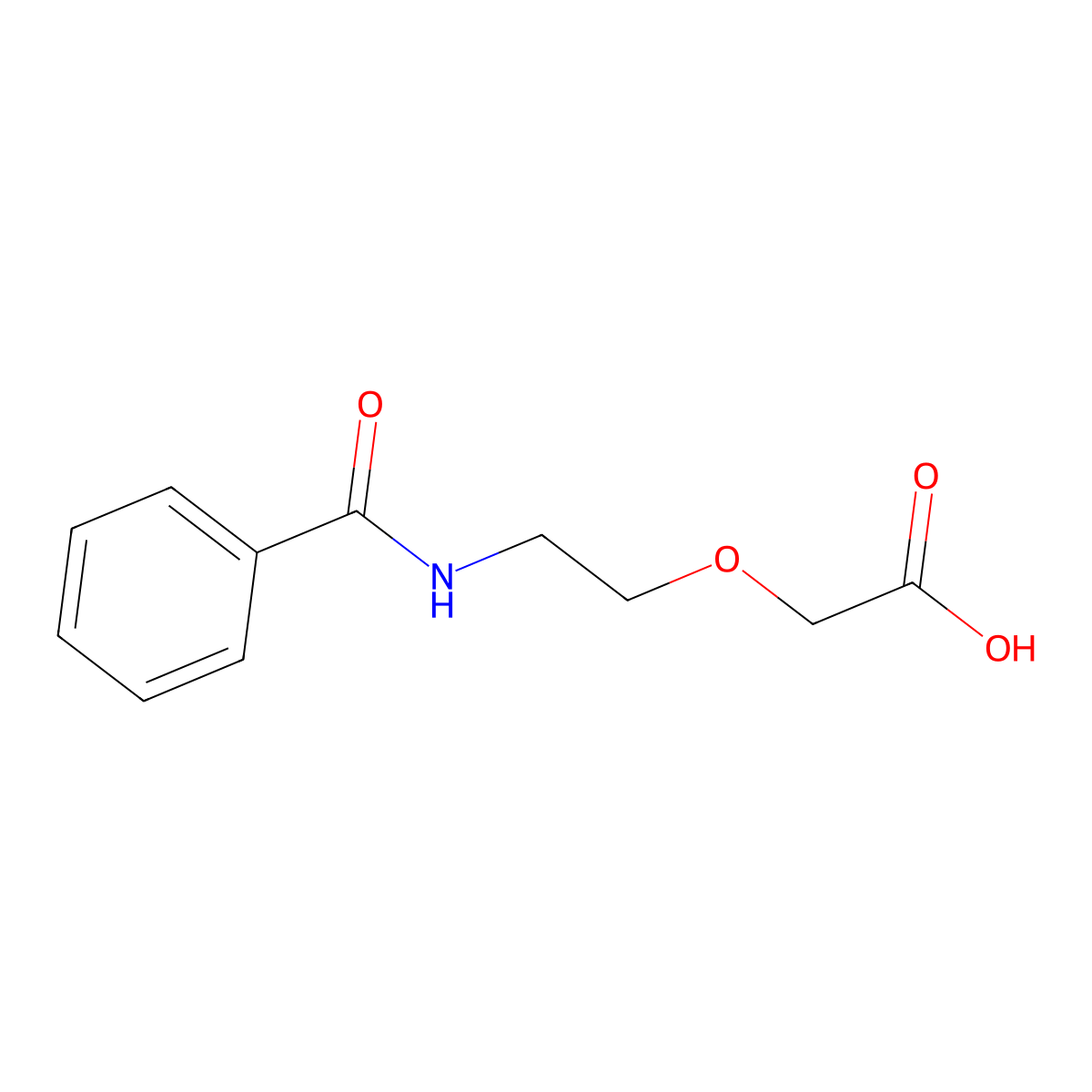 2-[2-(Phenylformamido)ethoxy]acetic acid molecular structure, CAS 142489-50-7