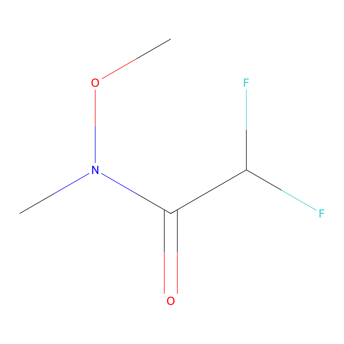 2,2-Difluoro-N-methoxy-N-methylacetamide molecular structure, CAS 142492-01-1