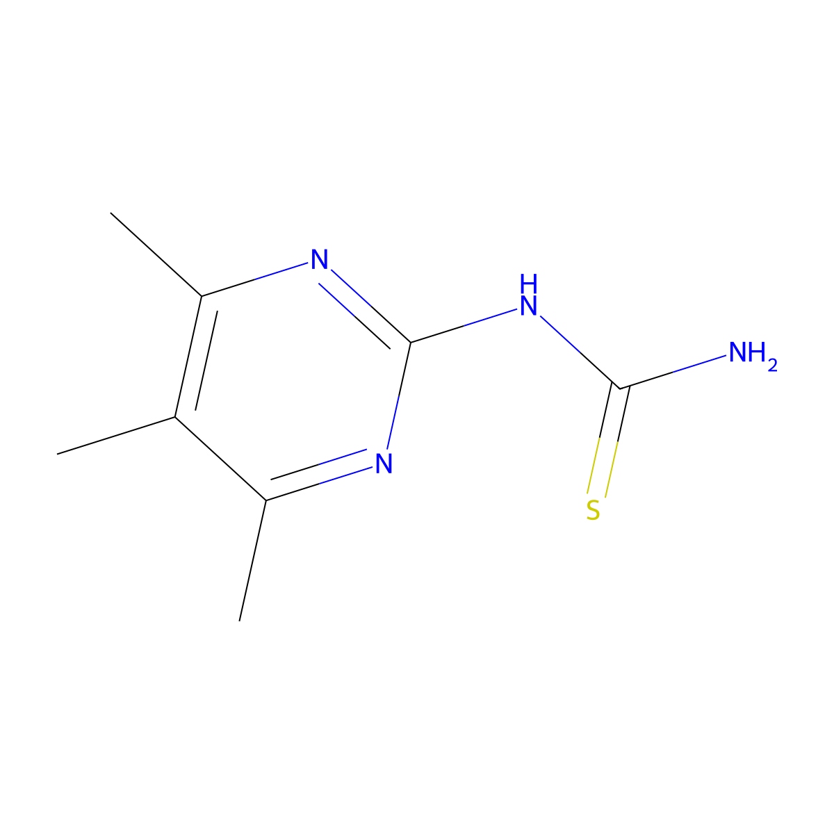 N-(4,5,6-Trimethylpyrimidin-2-yl)thiourea molecular structure, CAS 1424939-55-8