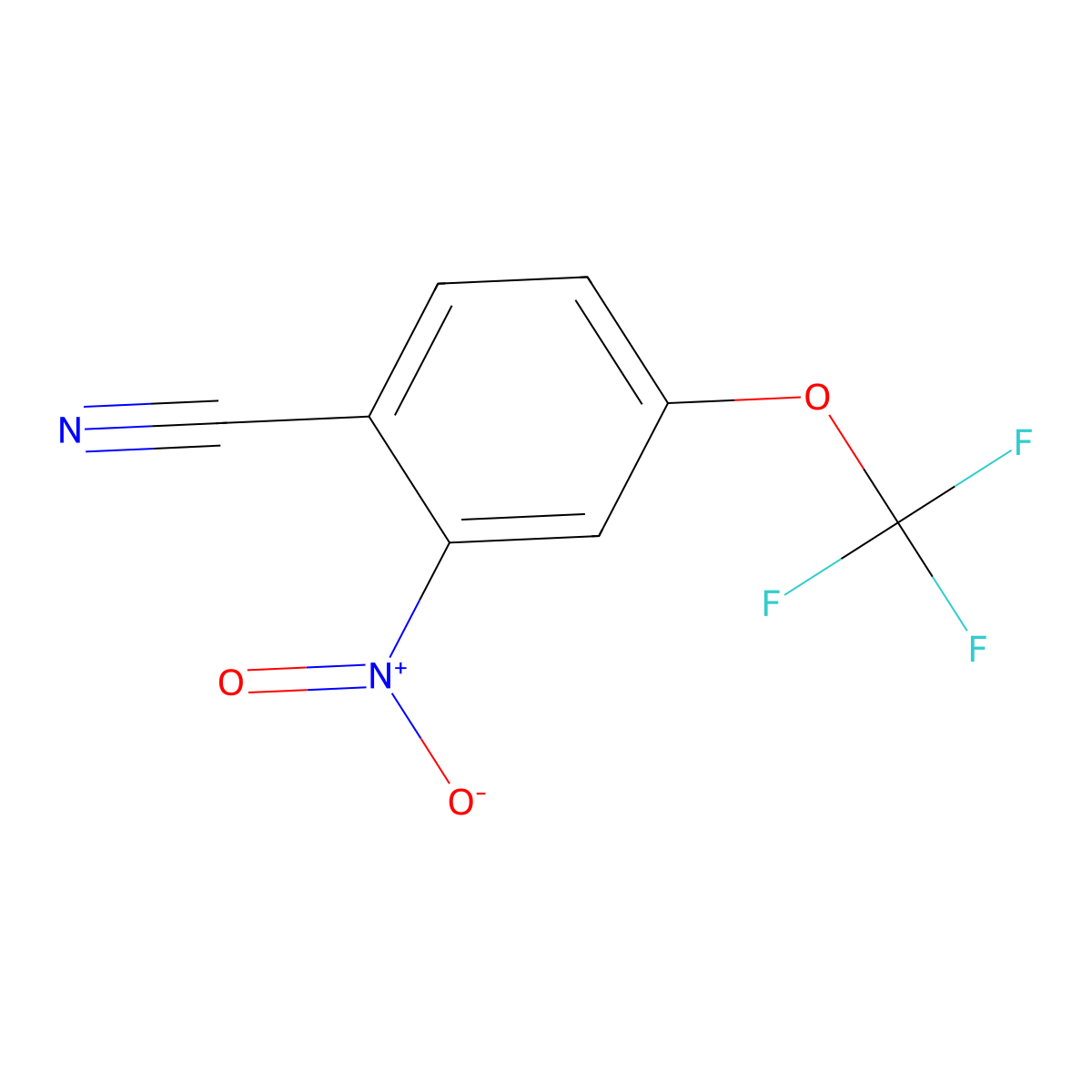 2-Nitro-4-(trifluoromethoxy)benzonitrile molecular structure, CAS 142494-69-7