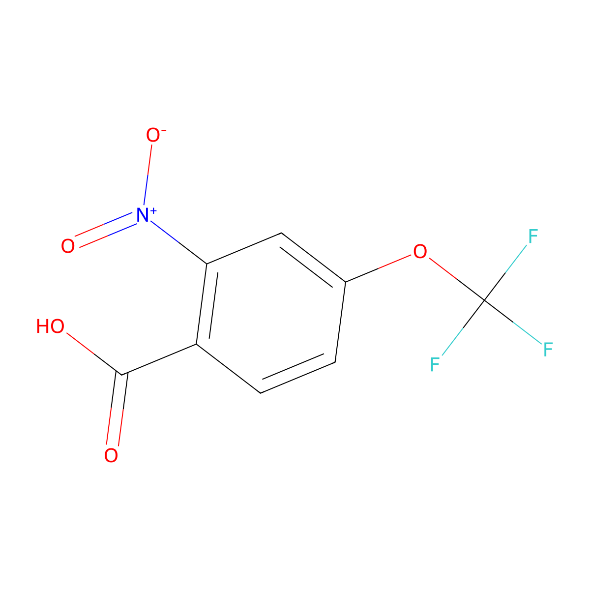 2-Nitro-4-trifluoromethoxy-benzoic acid molecular structure, CAS 142494-70-0