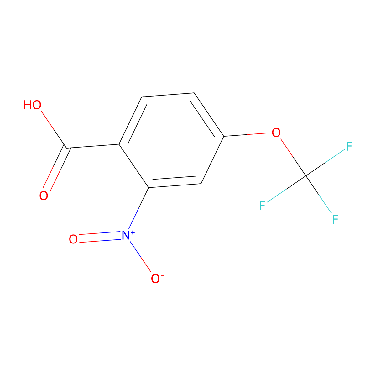 2-Nitro-4-trifluoromethoxy-benzoic acid molecular structure, CAS 142494-70-0