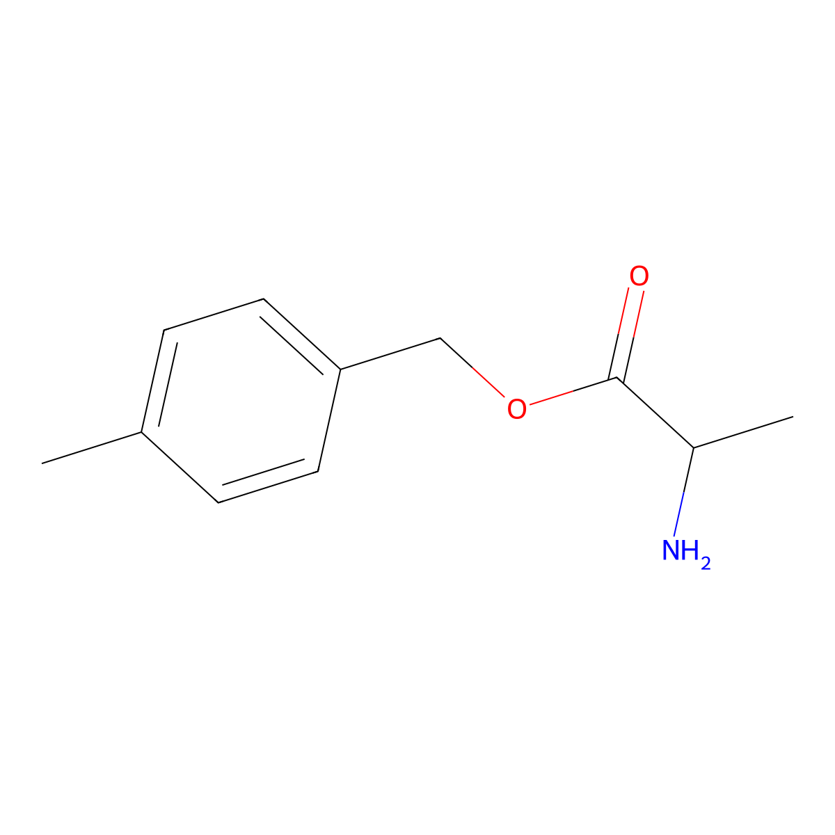 (4-methylphenyl)methyl (2S)-2-aminopropanoate molecular structure, CAS 1424984-17-7