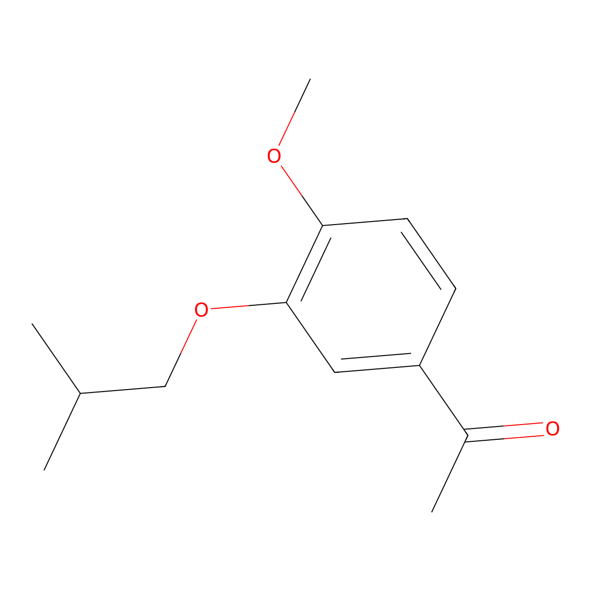 1-(3-Isobutoxy-4-methoxyphenyl)ethanone molecular structure, CAS 142499-44-3