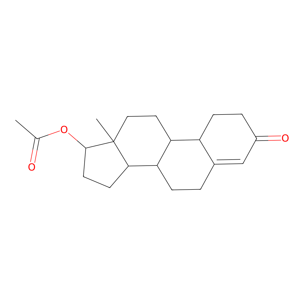 Nandrolone acetate molecular structure, CAS 1425-10-1