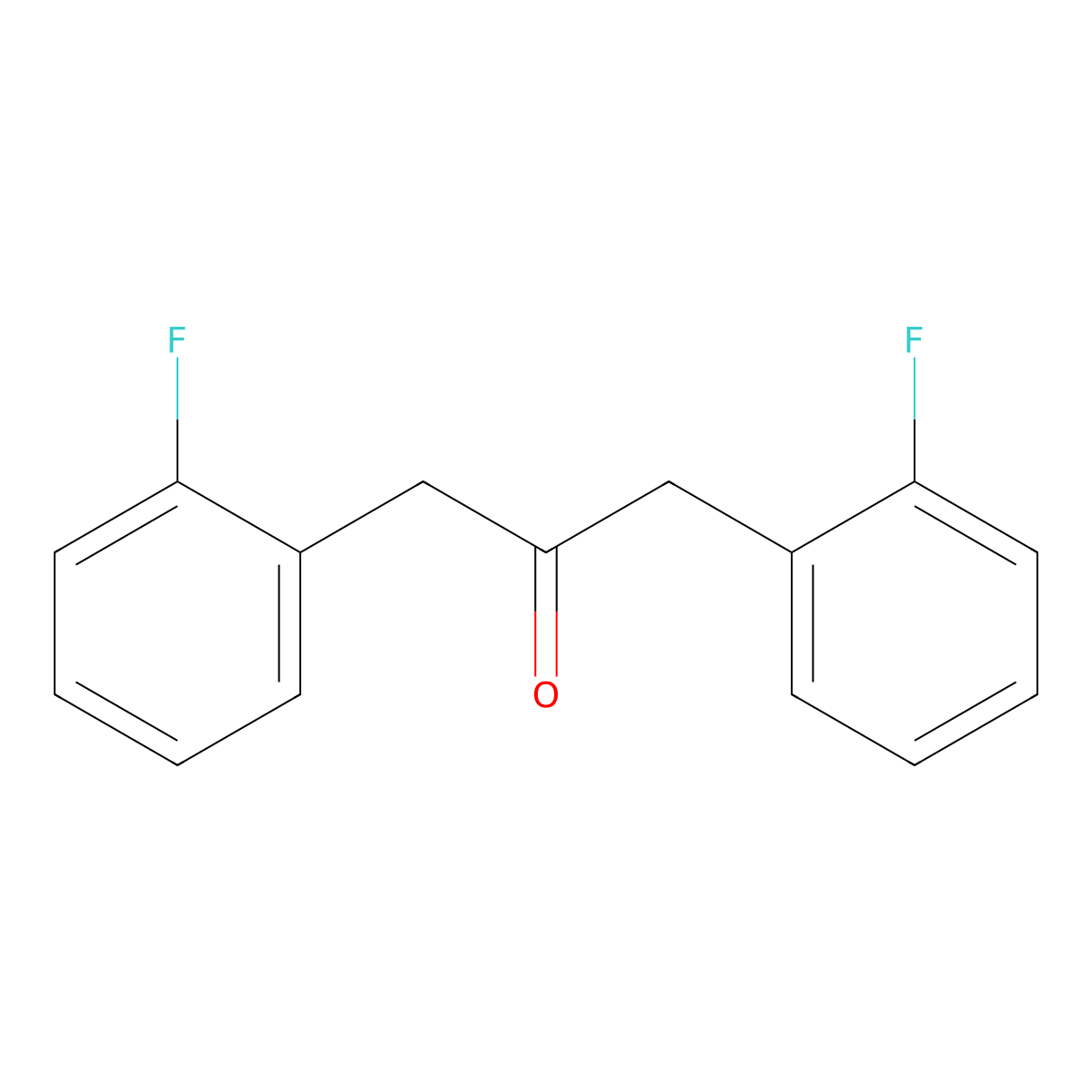 1,3-Bis(2-fluorophenyl)propan-2-one molecular structure, CAS 1425-89-4
