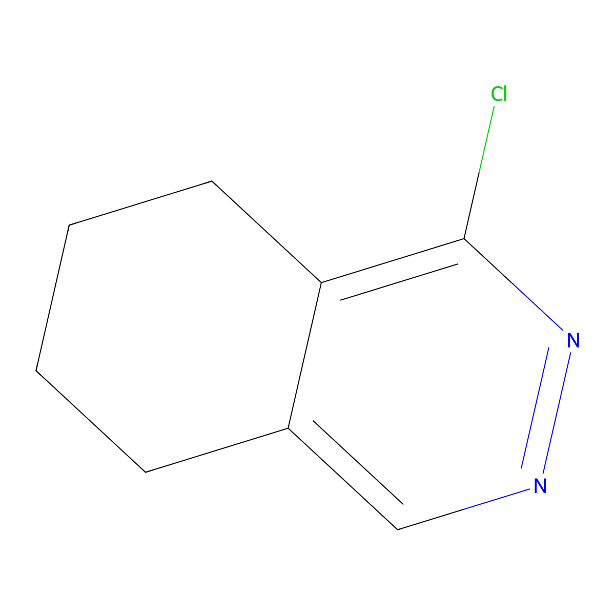 1-Chloro-5,6,7,8-tetrahydrophthalazine molecular structure, CAS 14250-52-3