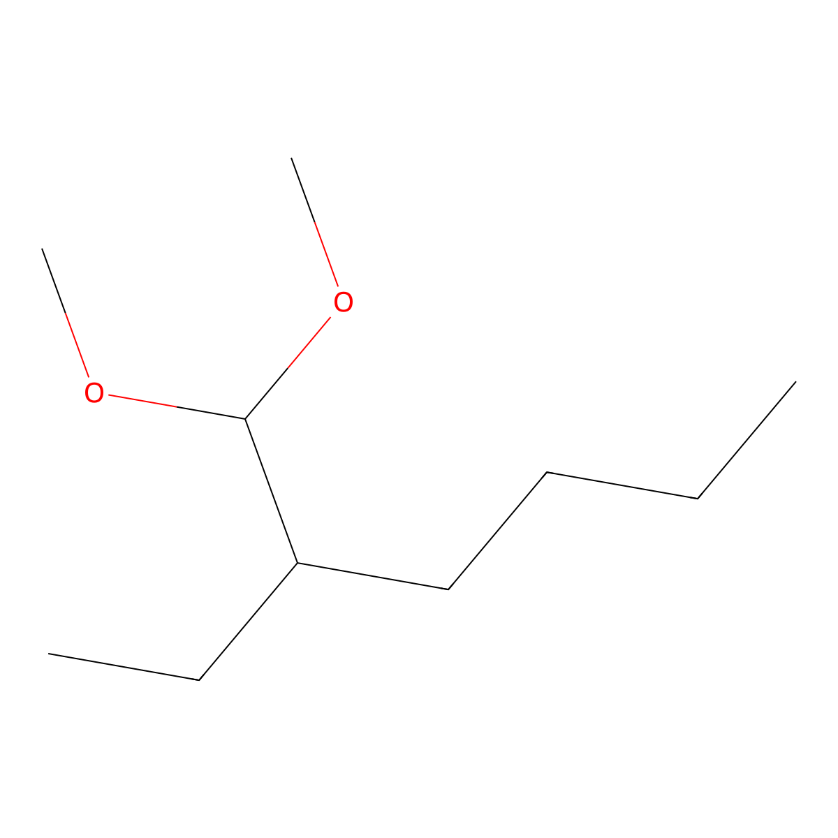 3-(Dimethoxymethyl)heptane molecular structure, CAS 14250-95-4