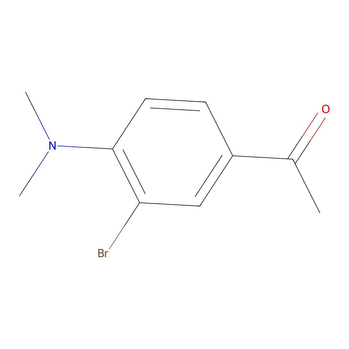 1-(3-Bromo-4-(dimethylamino)phenyl)ethanone molecular structure, CAS 142500-11-6