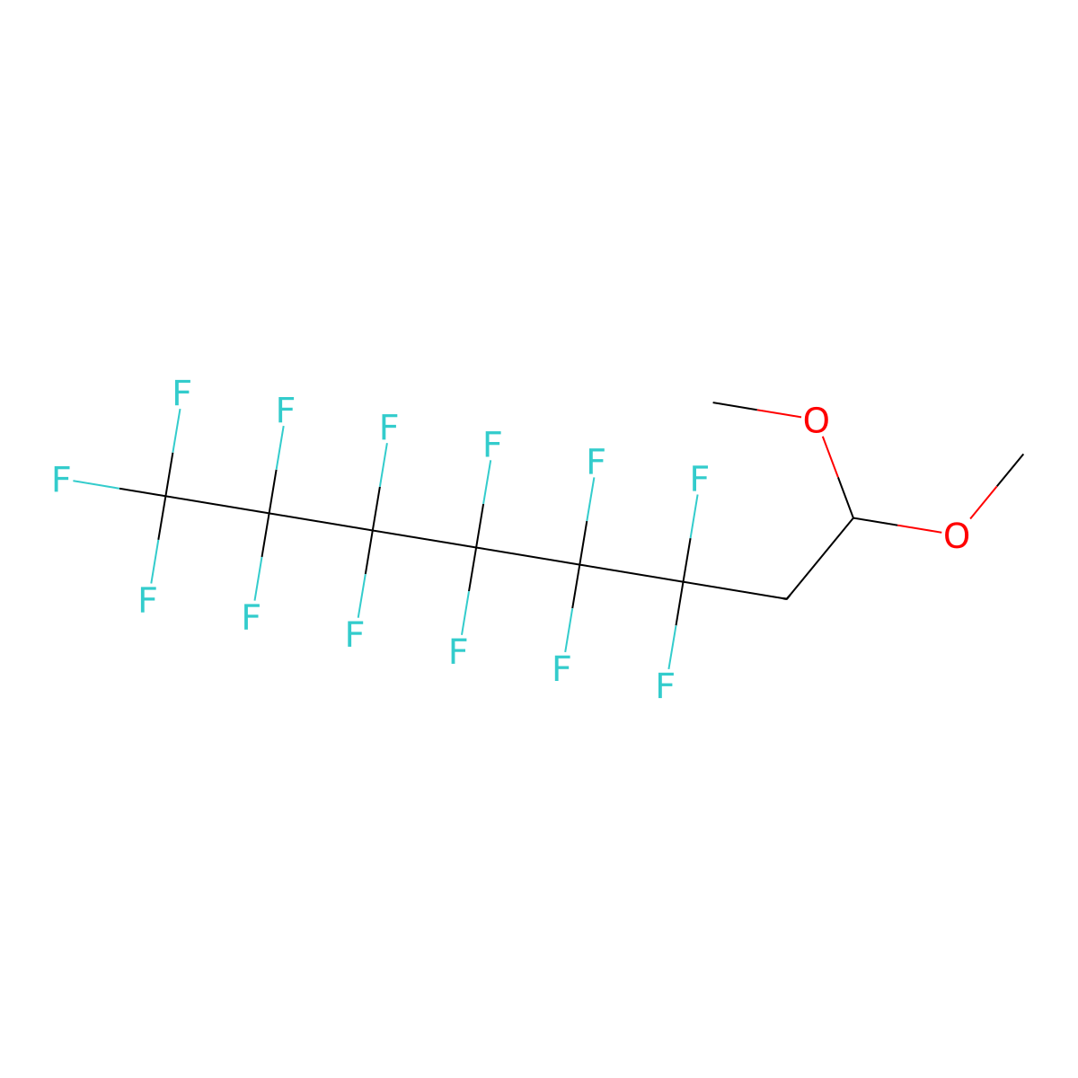 1,1,1,2,2,3,3,4,4,5,5,6,6-Tridecafluoro-8,8-dimethoxyoctane molecular structure, CAS 142502-76-9