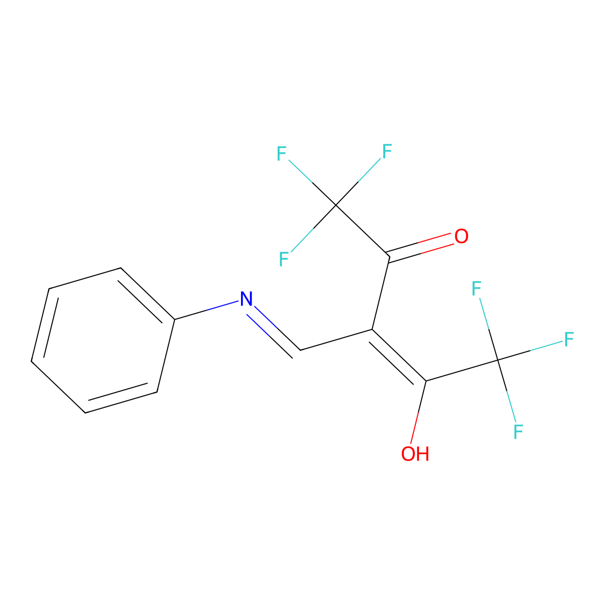 2,4-Pentanedione, 1,1,1,5,5,5-hexafluoro-3-[(phenylamino)methylene]- molecular structure, CAS 142503-36-4
