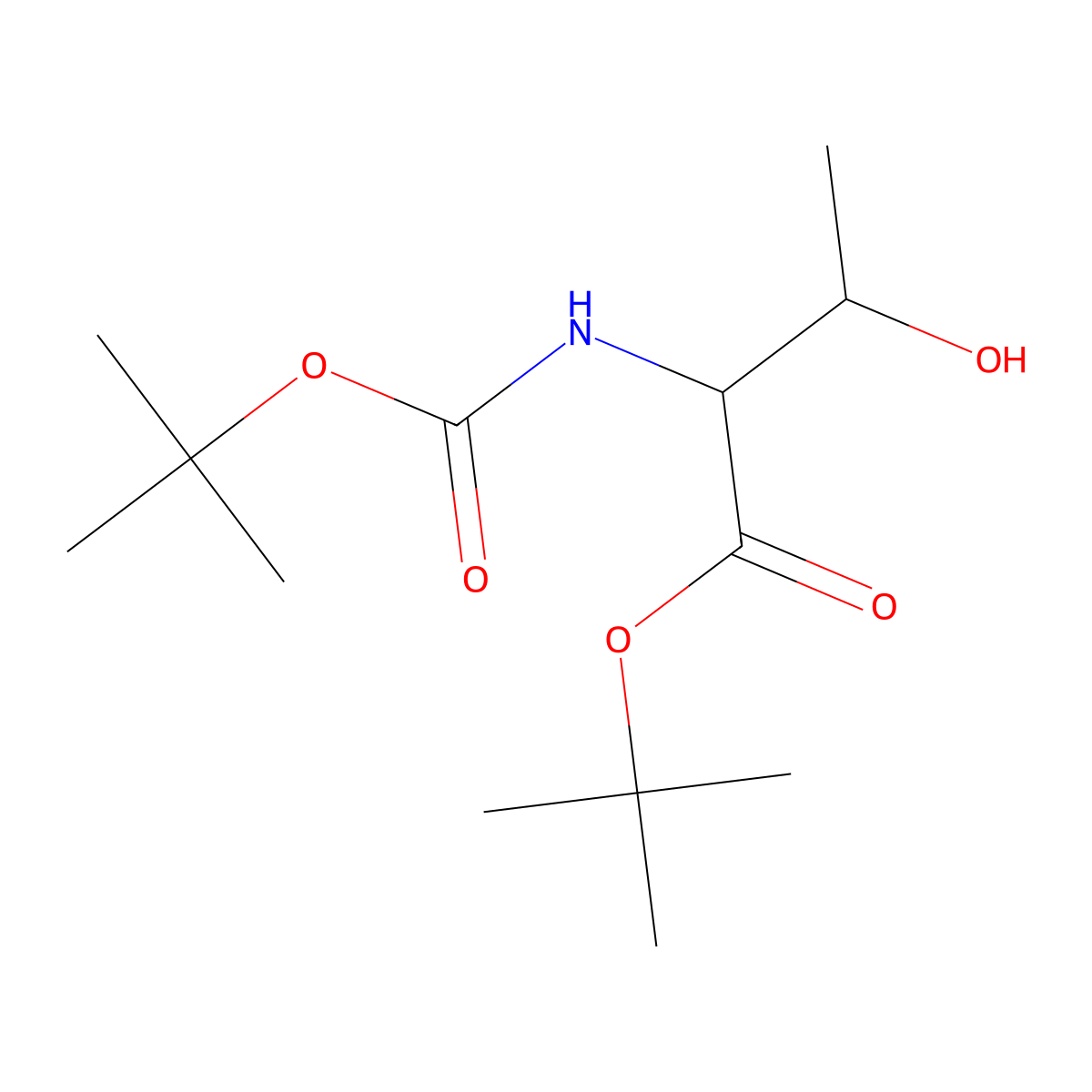 tert-butyl (2R,3S)-2-{[(tert-butoxy)carbonyl]amino}-3-hydroxybutanoate molecular structure, CAS 1425039-95-7