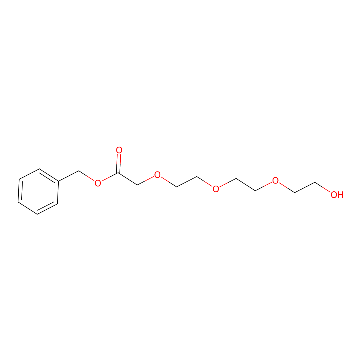 Benzyl 2-(2-(2-(2-hydroxyethoxy)ethoxy)ethoxy)acetate molecular structure, CAS 142504-42-5
