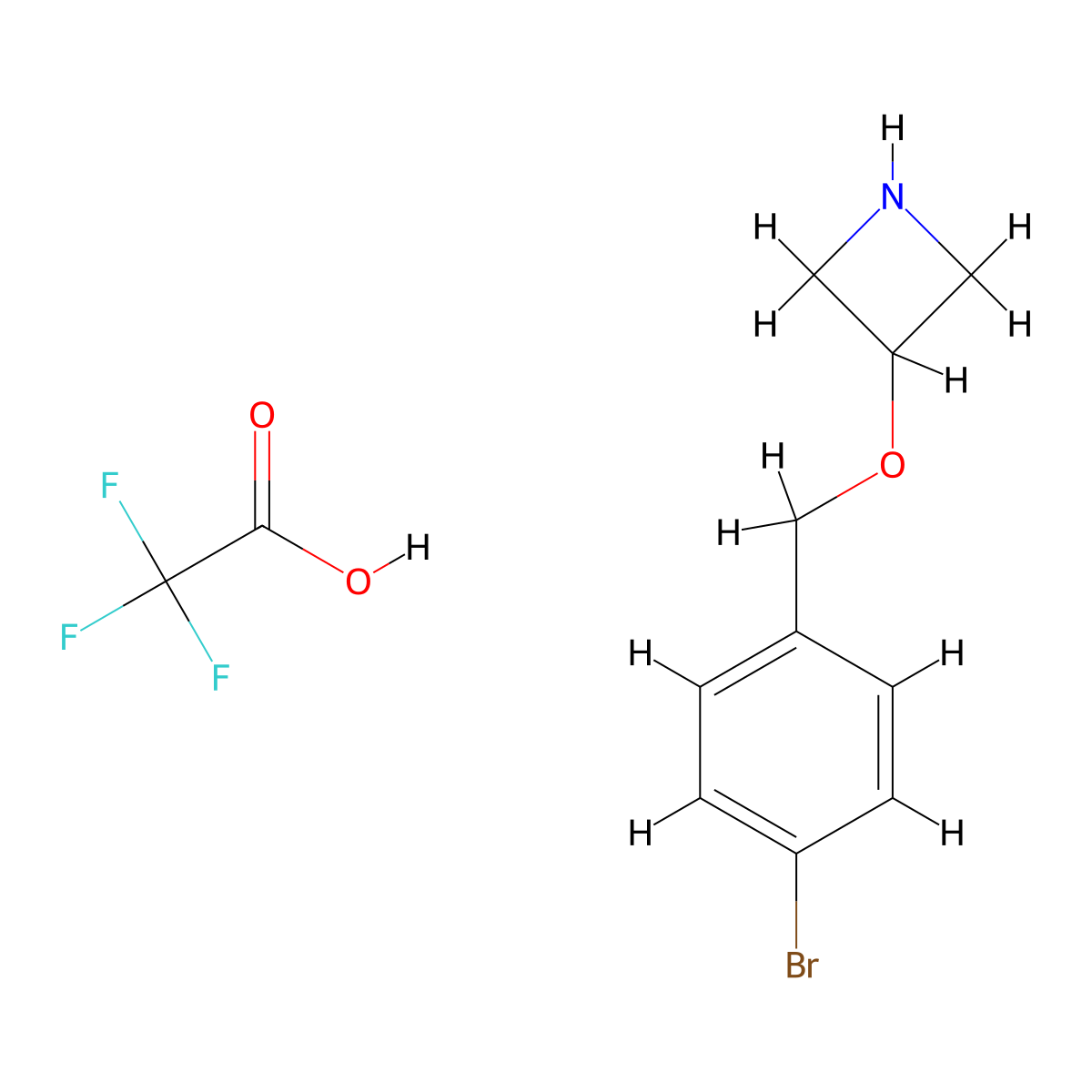 3-[(4-Bromobenzyl)oxy]azetidine trifluoroacetate molecular structure, CAS 1425040-12-5