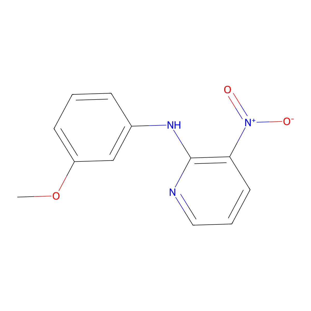 N-(3-methoxyphenyl)-3-nitro-2-Pyridinamine molecular structure, CAS 14251-82-2