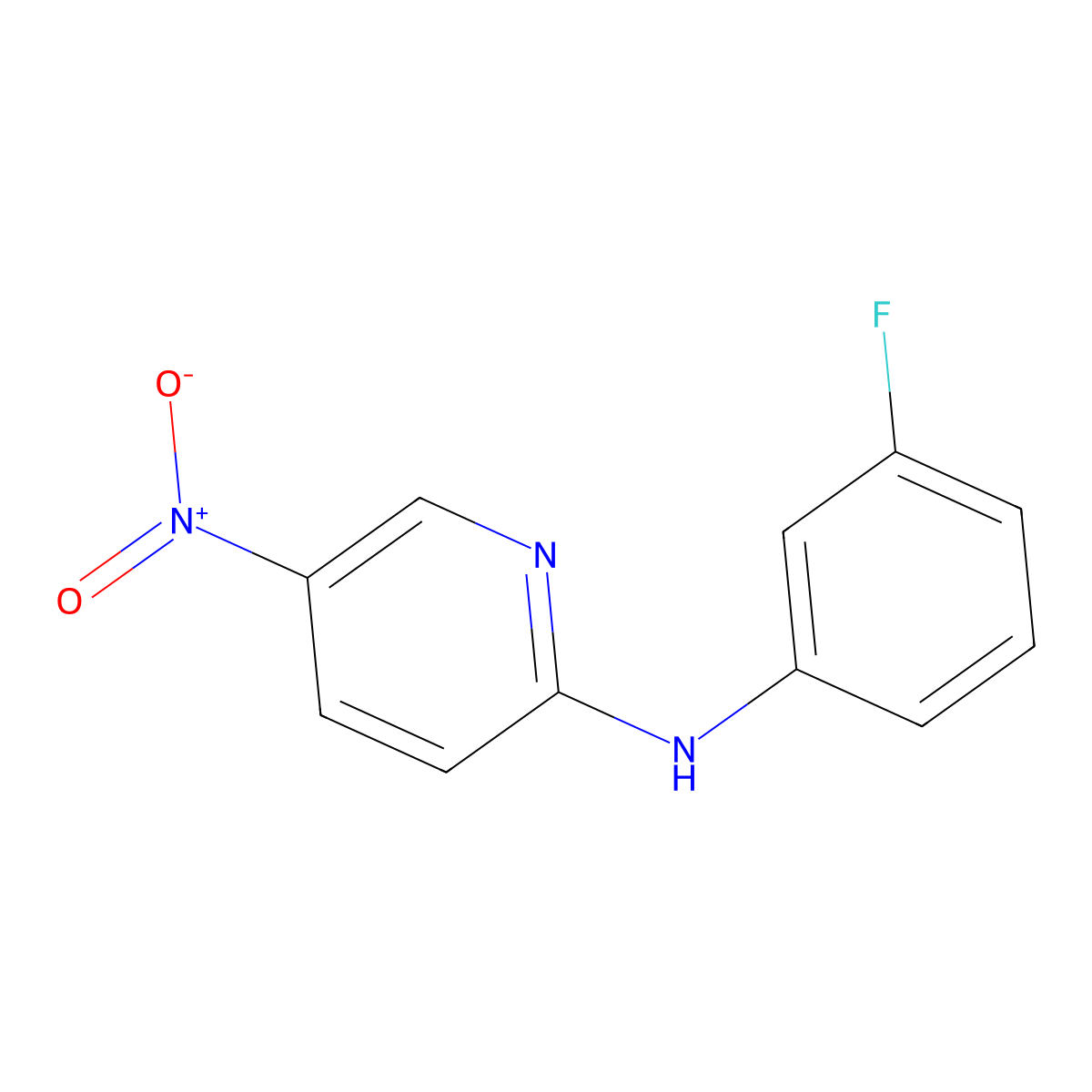 N-(3-fluorophenyl)-5-nitropyridin-2-amine molecular structure, CAS 14251-93-5