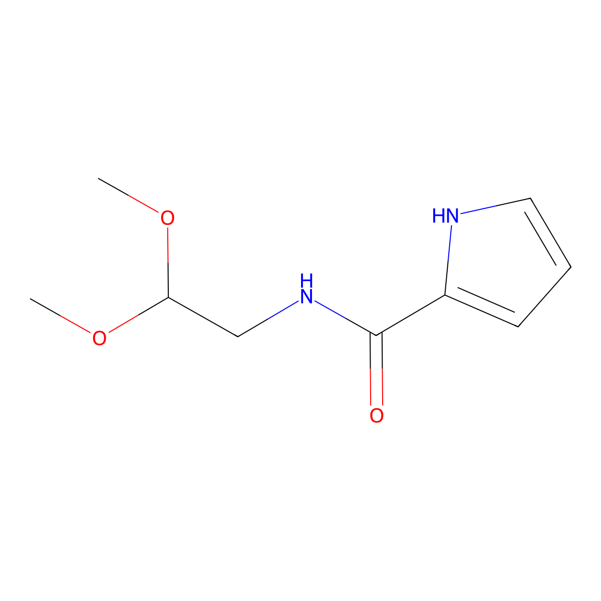 N-(2,2-dimethoxyethyl)-1h-pyrrole-2-carboxamide molecular structure, CAS 1425189-84-9