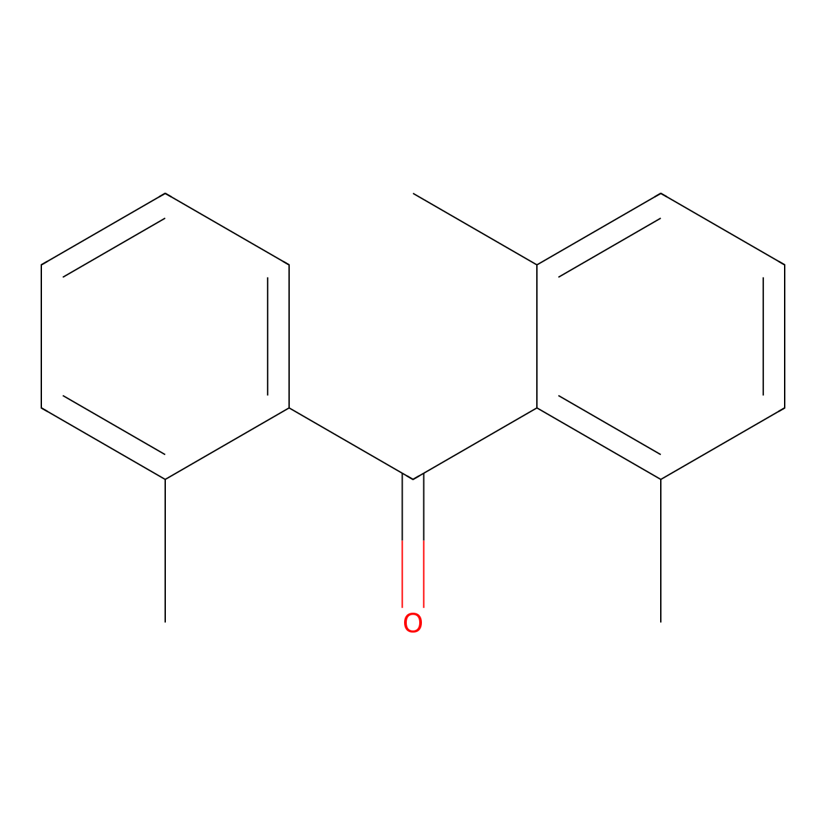 (2,6-Dimethylphenyl)(2-methylphenyl)methanone molecular structure, CAS 14252-17-6