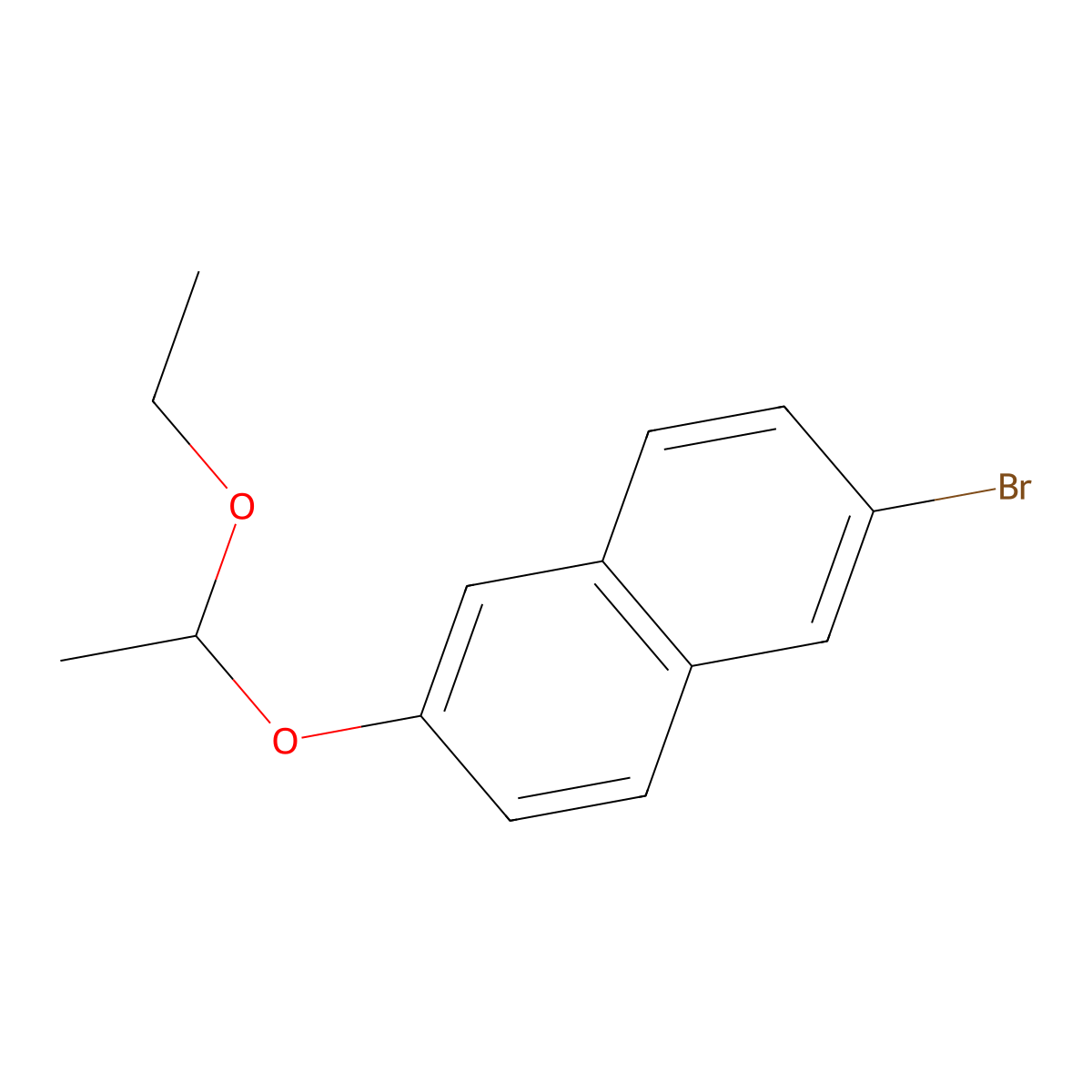 2-Bromo-6-(1-ethoxyethoxy)naphthalene molecular structure, CAS 142524-71-8