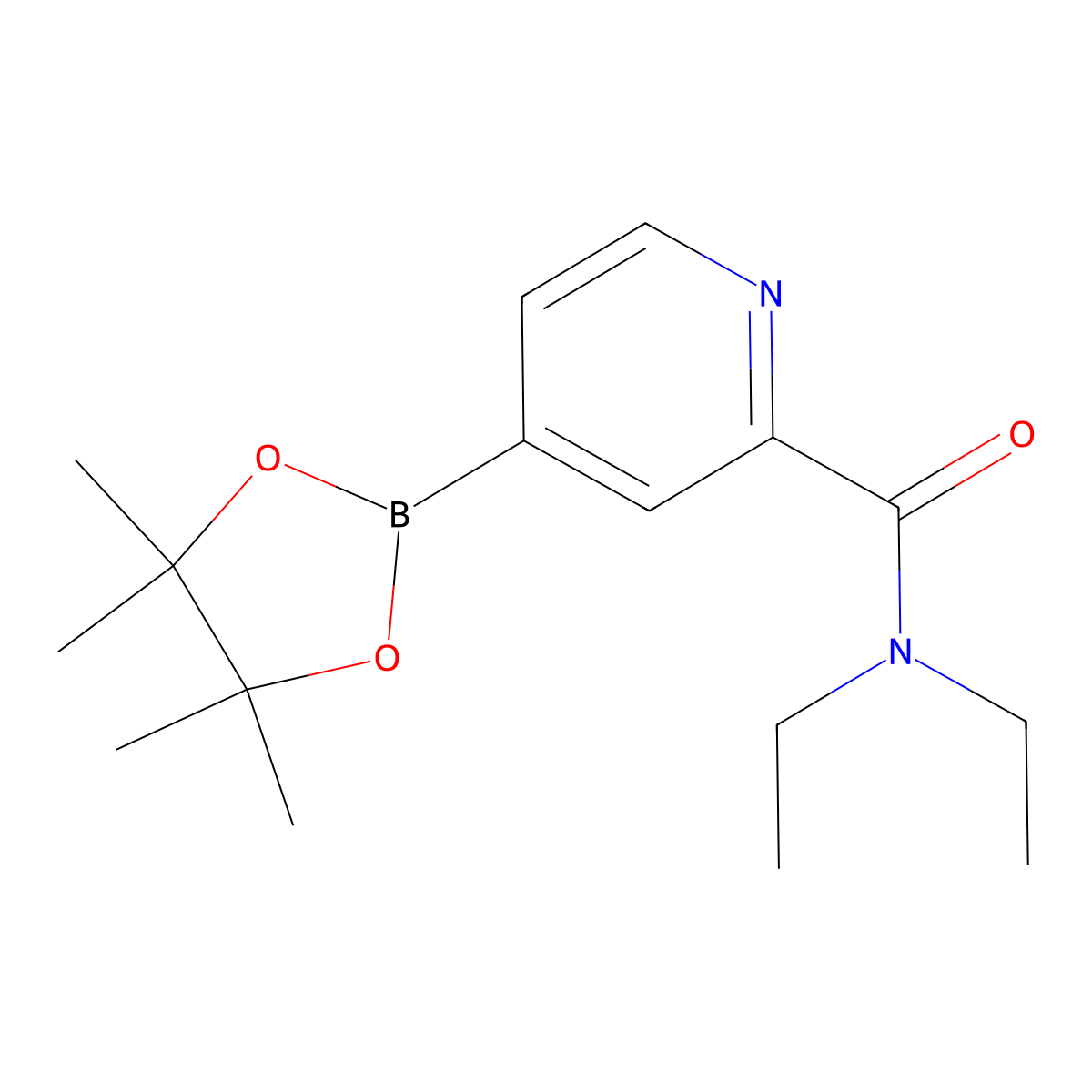 N,N-Diethyl-4-(4,4,5,5-tetramethyl-1,3,2-dioxaborolan-2-YL)picolinamide molecular structure, CAS 1425334-52-6