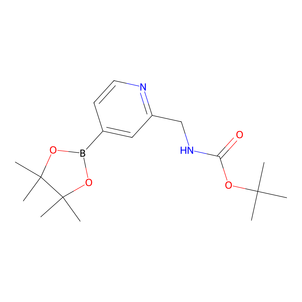 2-(Boc-aminomethyl)pyridine-4-boronic acid pinacol ester molecular structure, CAS 1425334-54-8