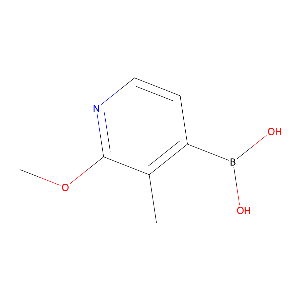 (2-Methoxy-3-methylpyridin-4-yl)boronic acid molecular structure, CAS 1425334-56-0