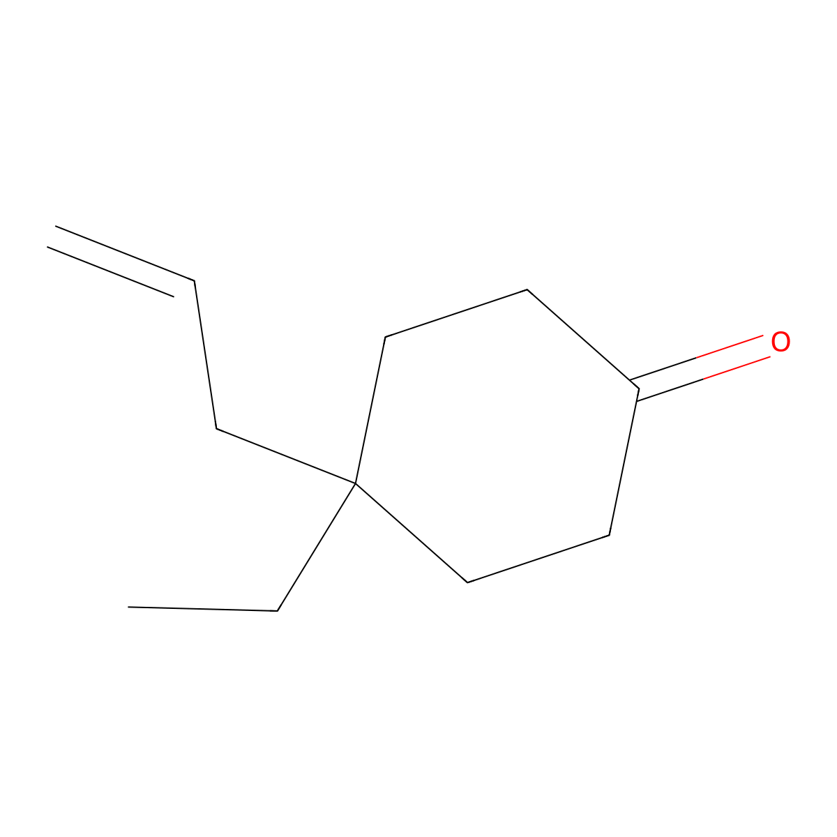4-Allyl-4-ethylcyclohexanone molecular structure, CAS 1425334-76-4