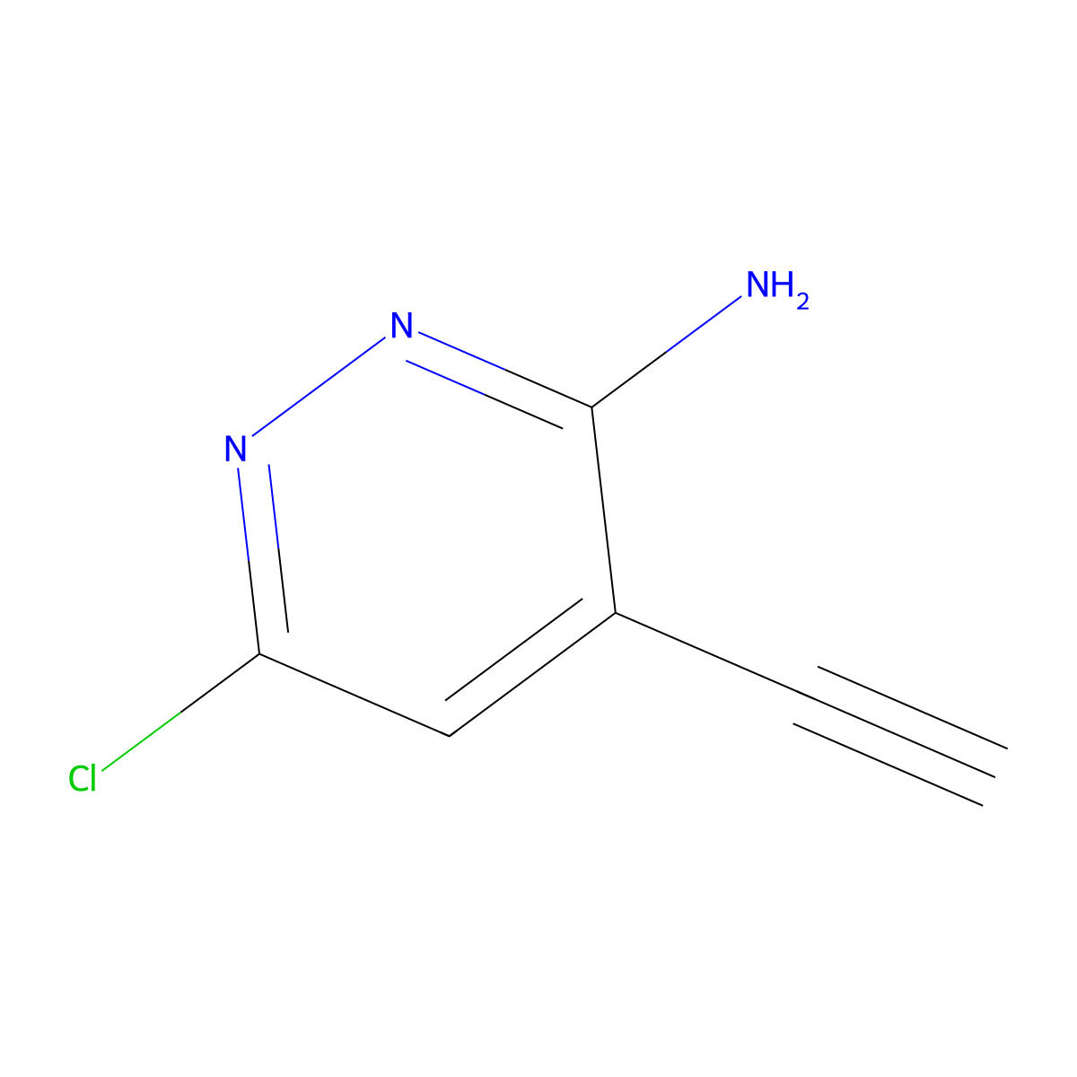 6-Chloro-4-ethynylpyridazin-3-amine molecular structure, CAS 1425334-86-6