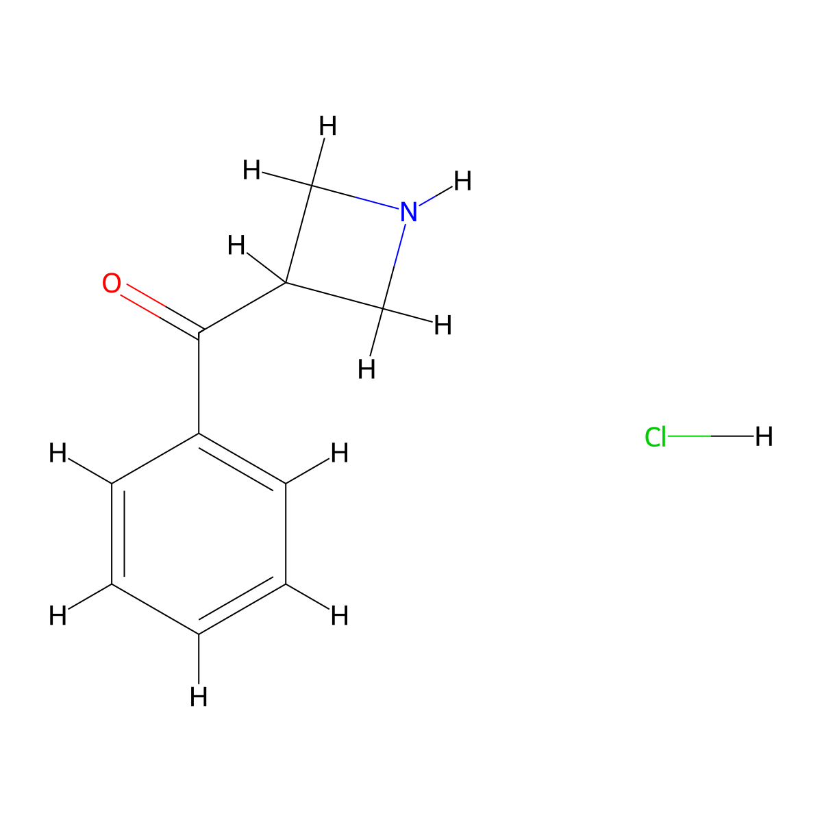 Azetidin-3-yl(phenyl)methanone hydrochloride molecular structure, CAS 1425334-92-4