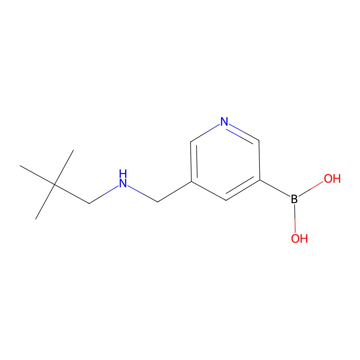 5-((Neopentylamino)methyl)pyridin-3-ylboronic acid molecular structure, CAS 1425335-14-3
