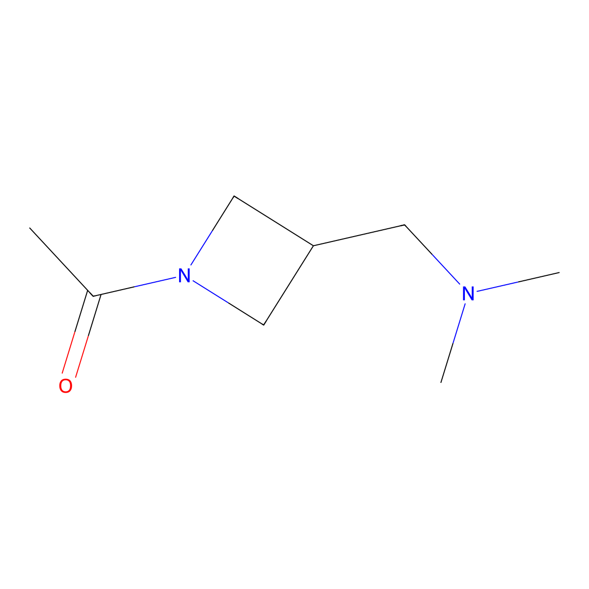 1-(3-((Dimethylamino)methyl)azetidin-1-yl)ethanone molecular structure, CAS 1425335-22-3