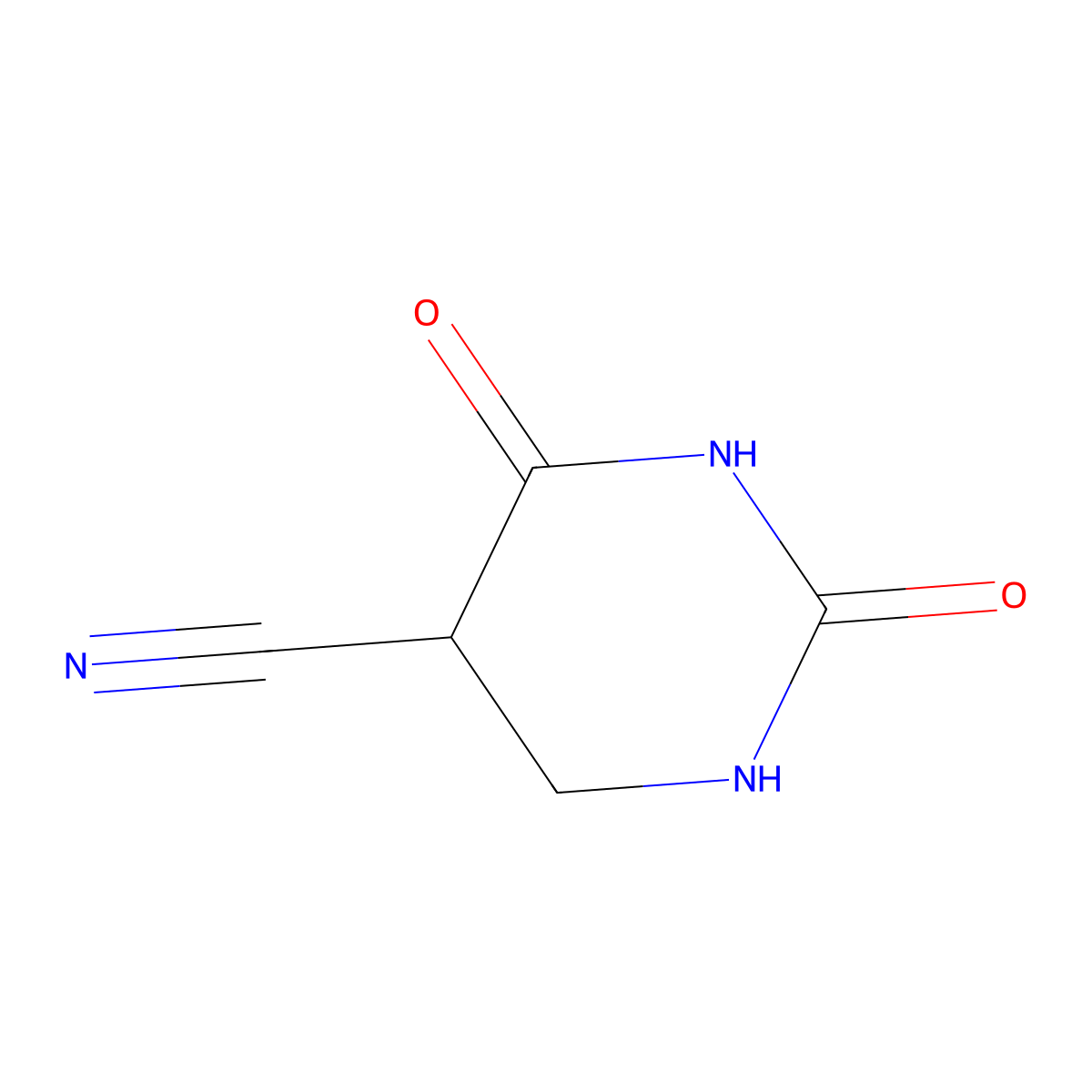 2,4-Dioxohexahydropyrimidine-5-carbonitrile molecular structure, CAS 1425335-32-5