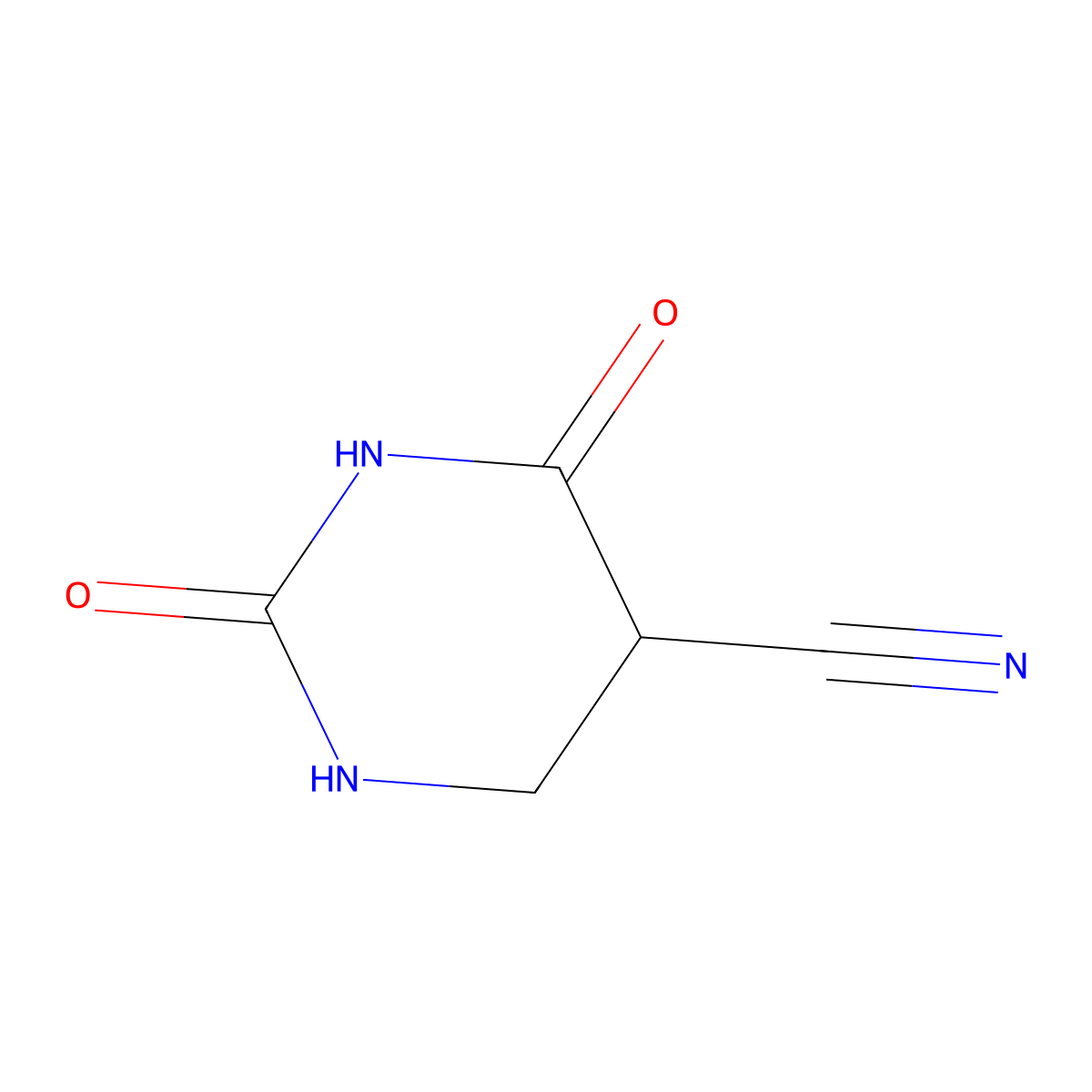2,4-Dioxohexahydropyrimidine-5-carbonitrile molecular structure, CAS 1425335-32-5
