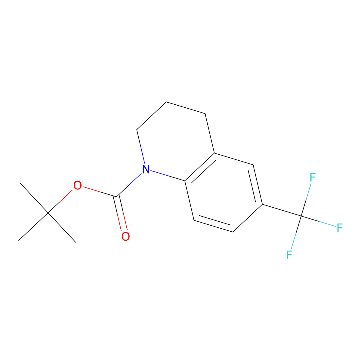 tert-butyl 6-(trifluoromethyl)-3,4-dihydroquinoline-1(2H)-carboxylate molecular structure, CAS 1425335-39-2