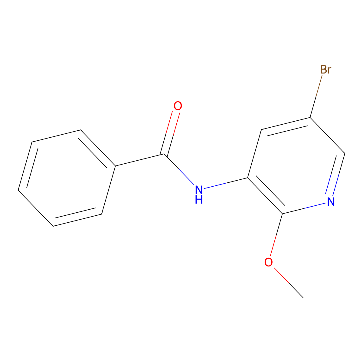 n-(5-Bromo-2-methoxypyridin-3-yl)benzamide molecular structure, CAS 1425335-49-4