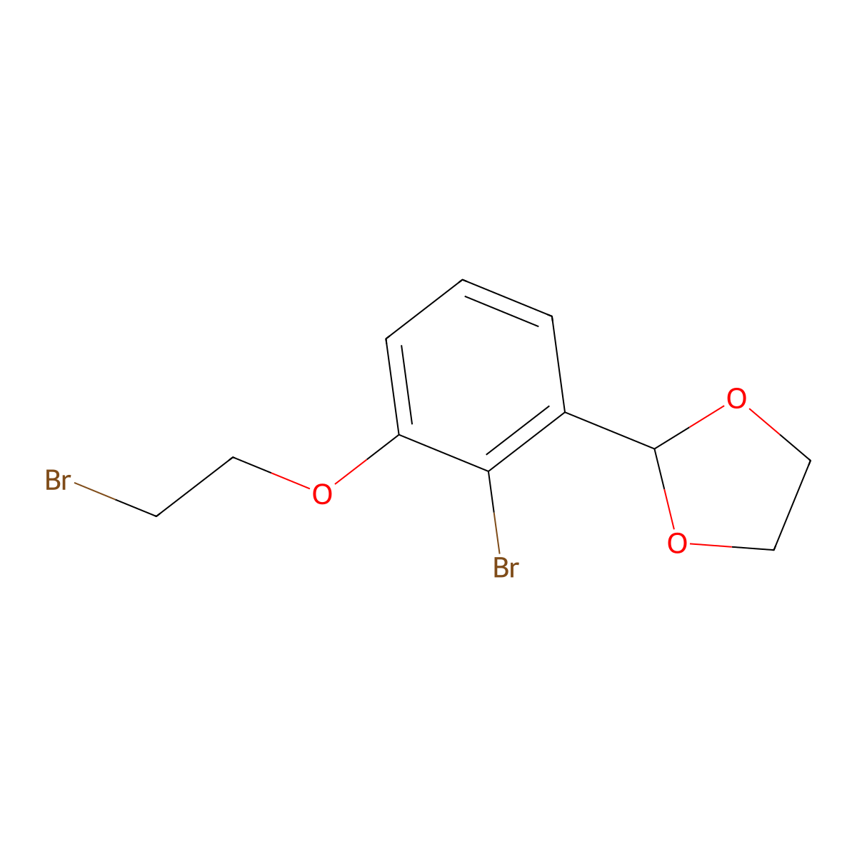 2-(2-Bromo-3-(2-bromoethoxy)phenyl)-1,3-dioxolane molecular structure, CAS 1425335-65-4