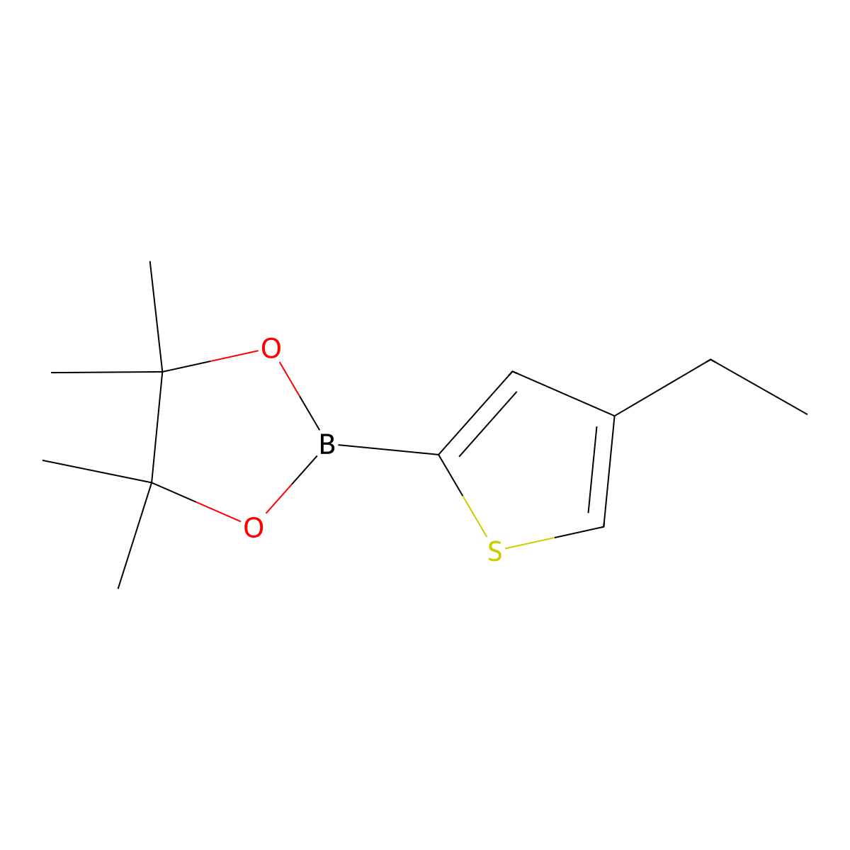 2-(4-Ethylthiophen-2-yl)-4,4,5,5-tetramethyl-1,3,2-dioxaborolane molecular structure, CAS 1425335-82-5