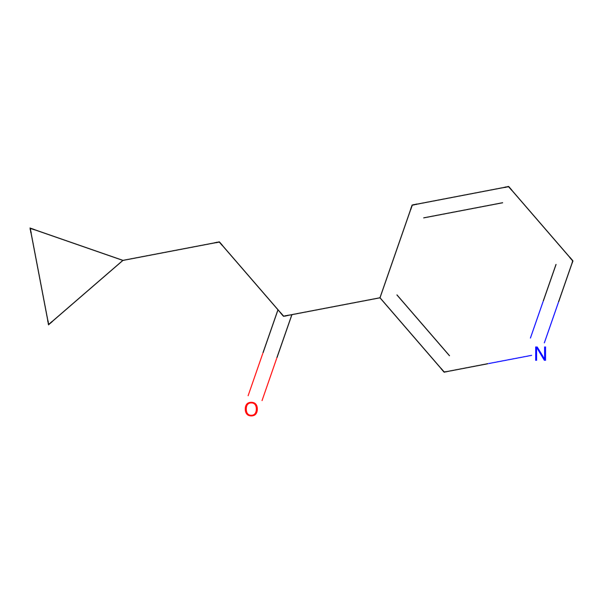 2-Cyclopropyl-1-(pyridin-3-yl)ethan-1-one molecular structure, CAS 1425367-20-9
