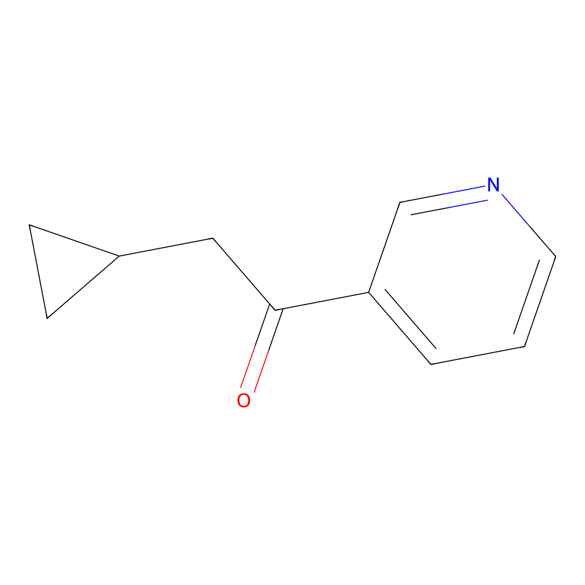 2-Cyclopropyl-1-(pyridin-3-yl)ethan-1-one molecular structure, CAS 1425367-20-9
