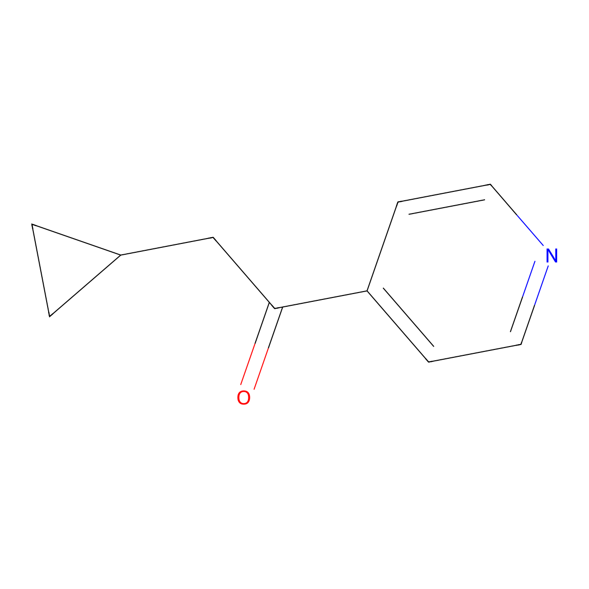 2-Cyclopropyl-1-(pyridin-4-yl)ethanone molecular structure, CAS 1425367-22-1