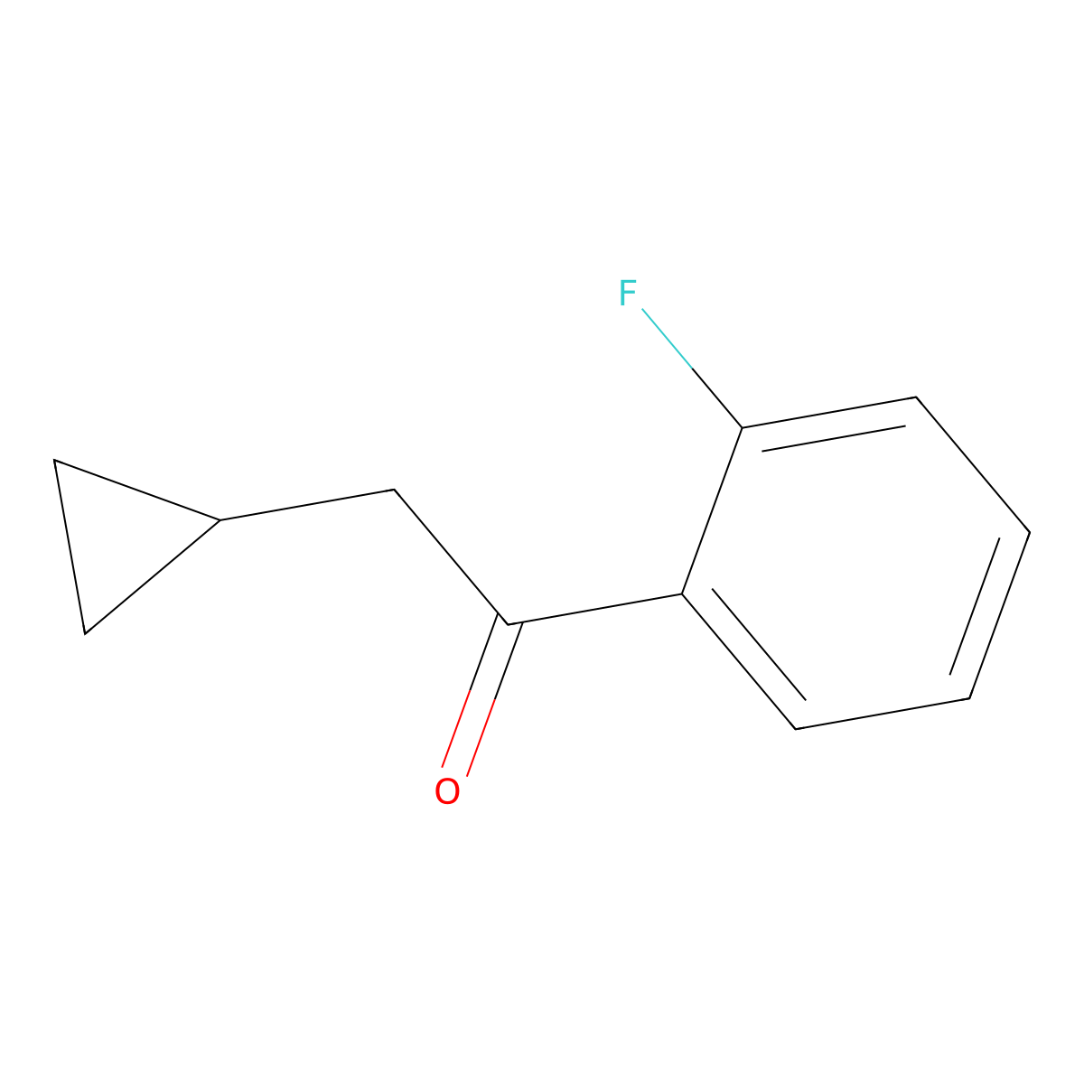 2-Cyclopropyl-1-(2-fluorophenyl)ethan-1-one molecular structure, CAS 1425367-26-5
