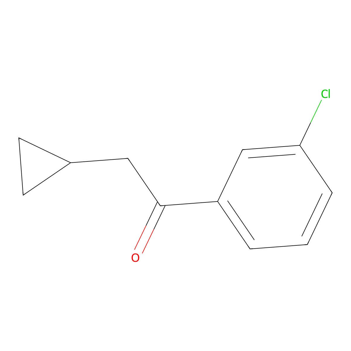 1-(3-Chlorophenyl)-2-cyclopropylethan-1-one molecular structure, CAS 1425367-32-3
