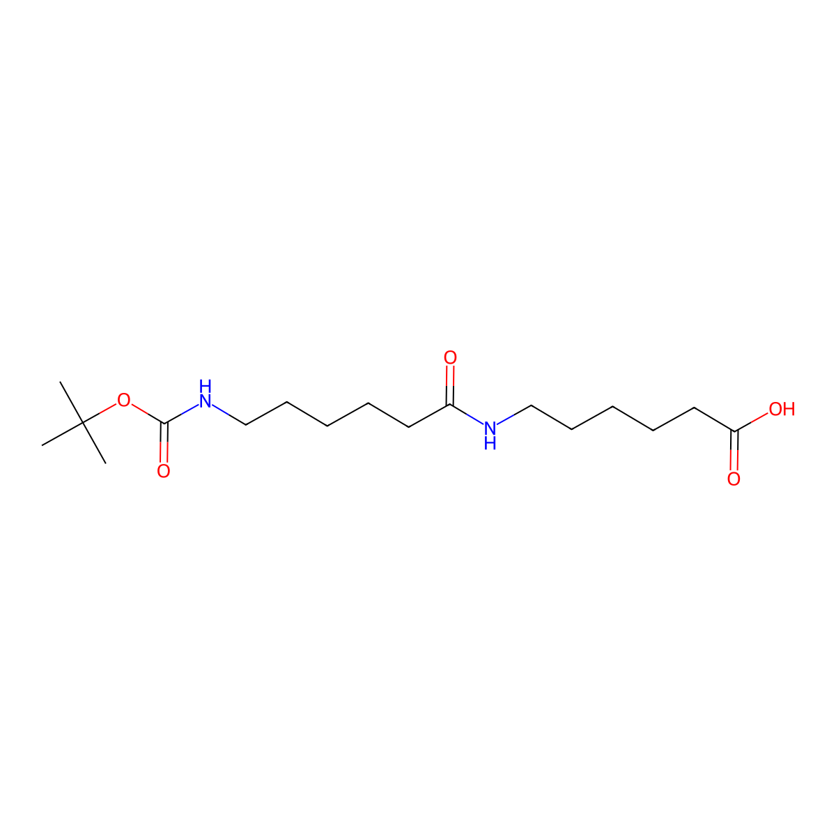 6-(6-((tert-Butoxycarbonyl)amino)hexanamido)hexanoic acid molecular structure, CAS 14254-45-6