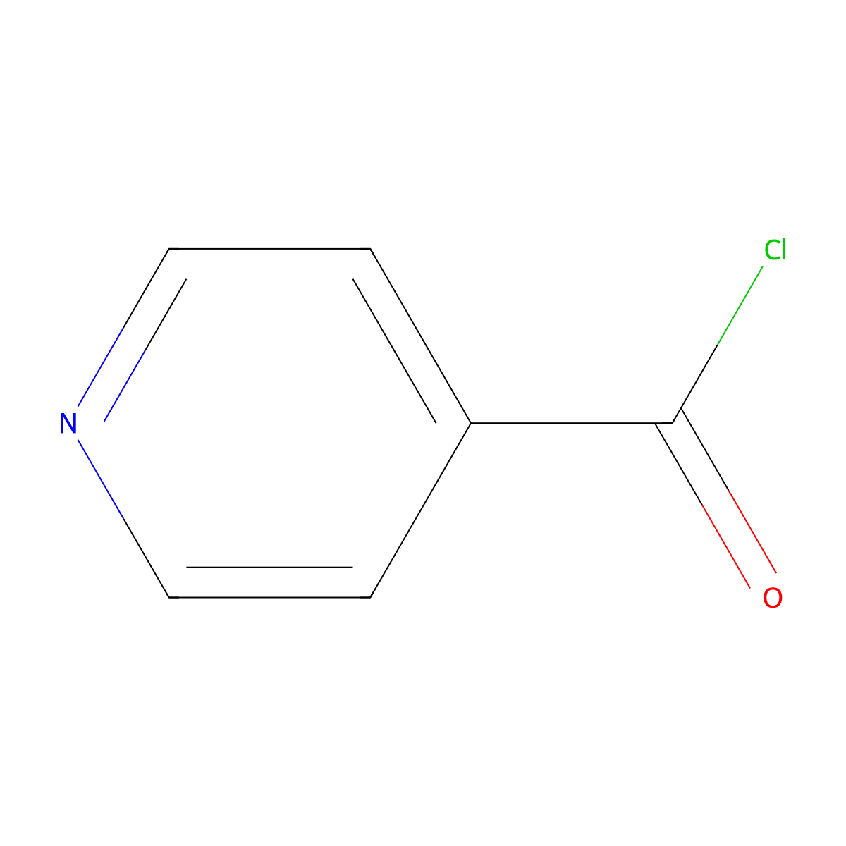 Pyridine-4-carbonyl chloride molecular structure, CAS 14254-57-0