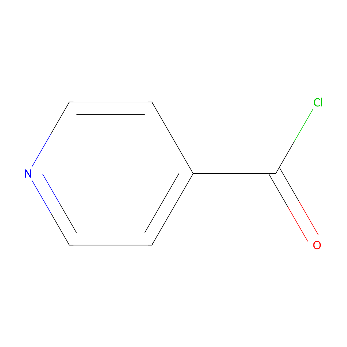 Pyridine-4-carbonyl chloride molecular structure, CAS 14254-57-0